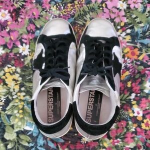 silver & black golden goose size 37 euc
